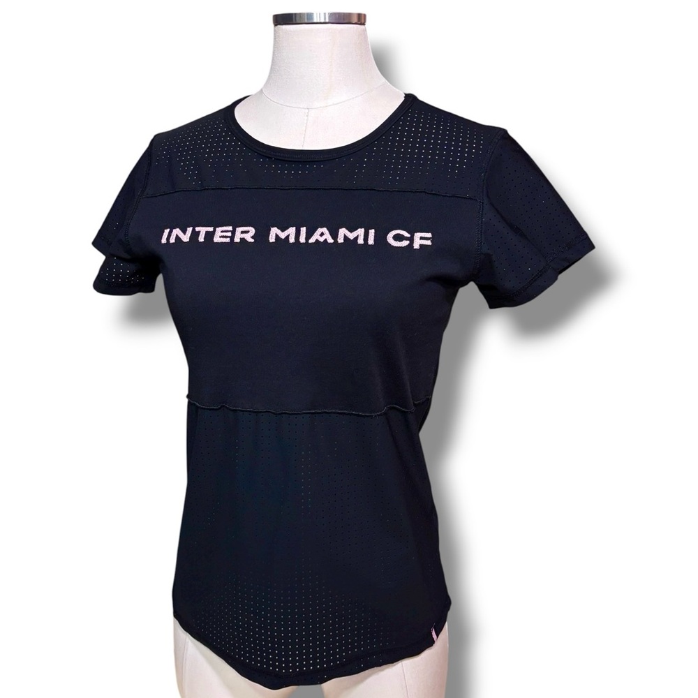 THE WILD COLLECTIVE Inter Miami CF Black Mesh Crew Neck Shirt